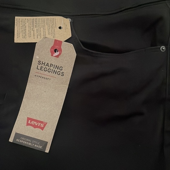 Levi’s leggings woman black shaping pant super skinny leg mid rise plus New 16M - Picture 11 of 11